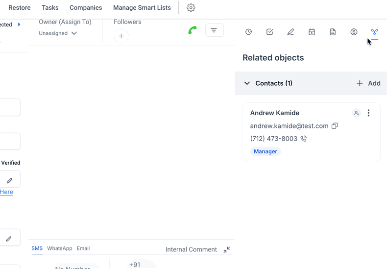 Removing an association from a contact record