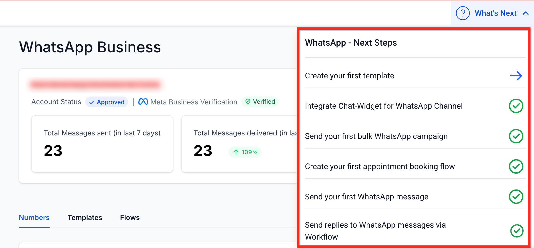 Progress checkmarks