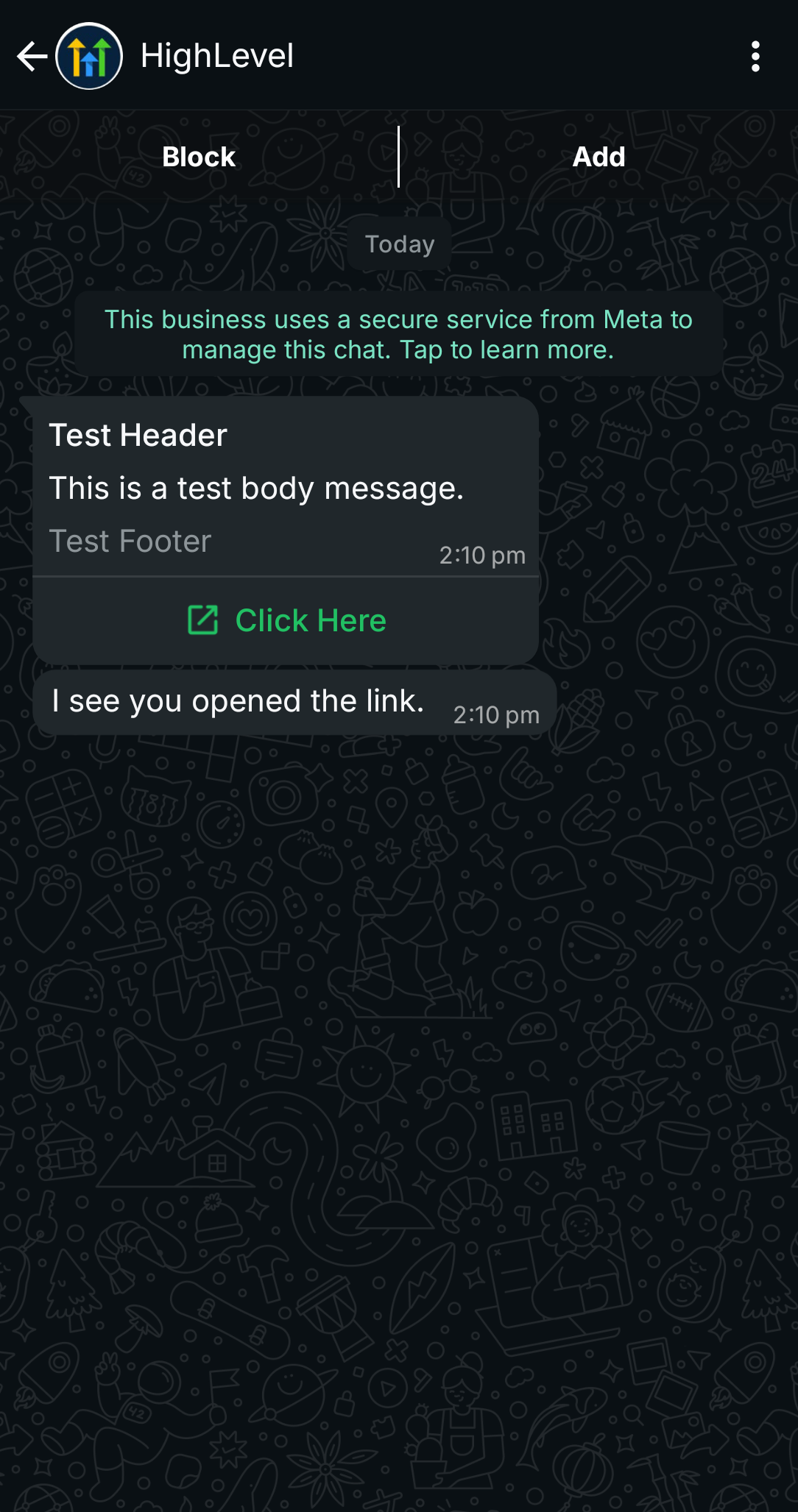 CTA URL button example 2