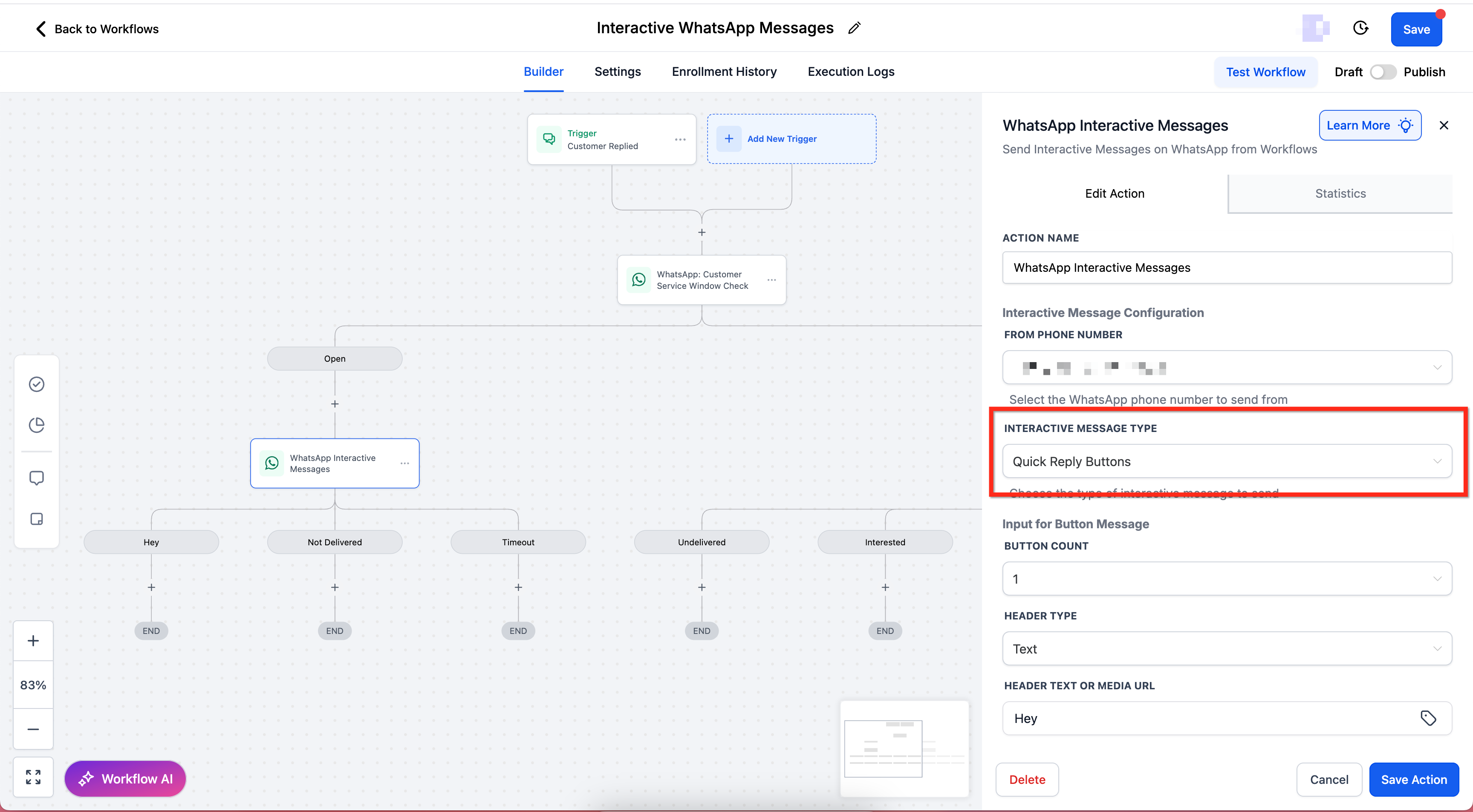 Contact card fields
