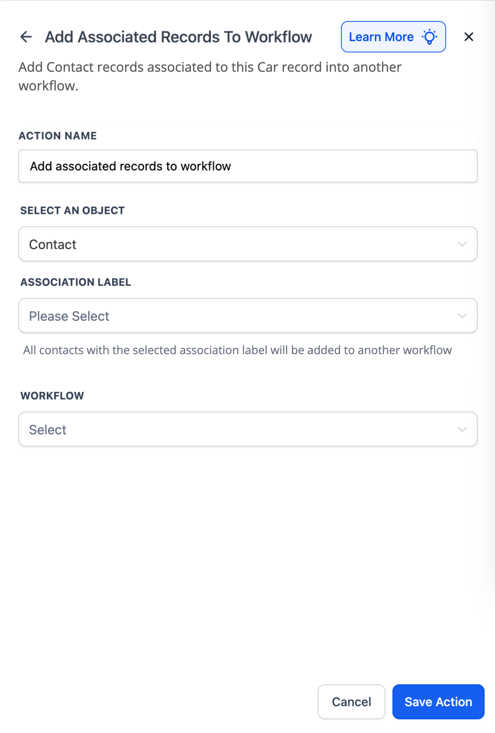 Add Associated Records to another Workflow in Chat To Clients CRM
