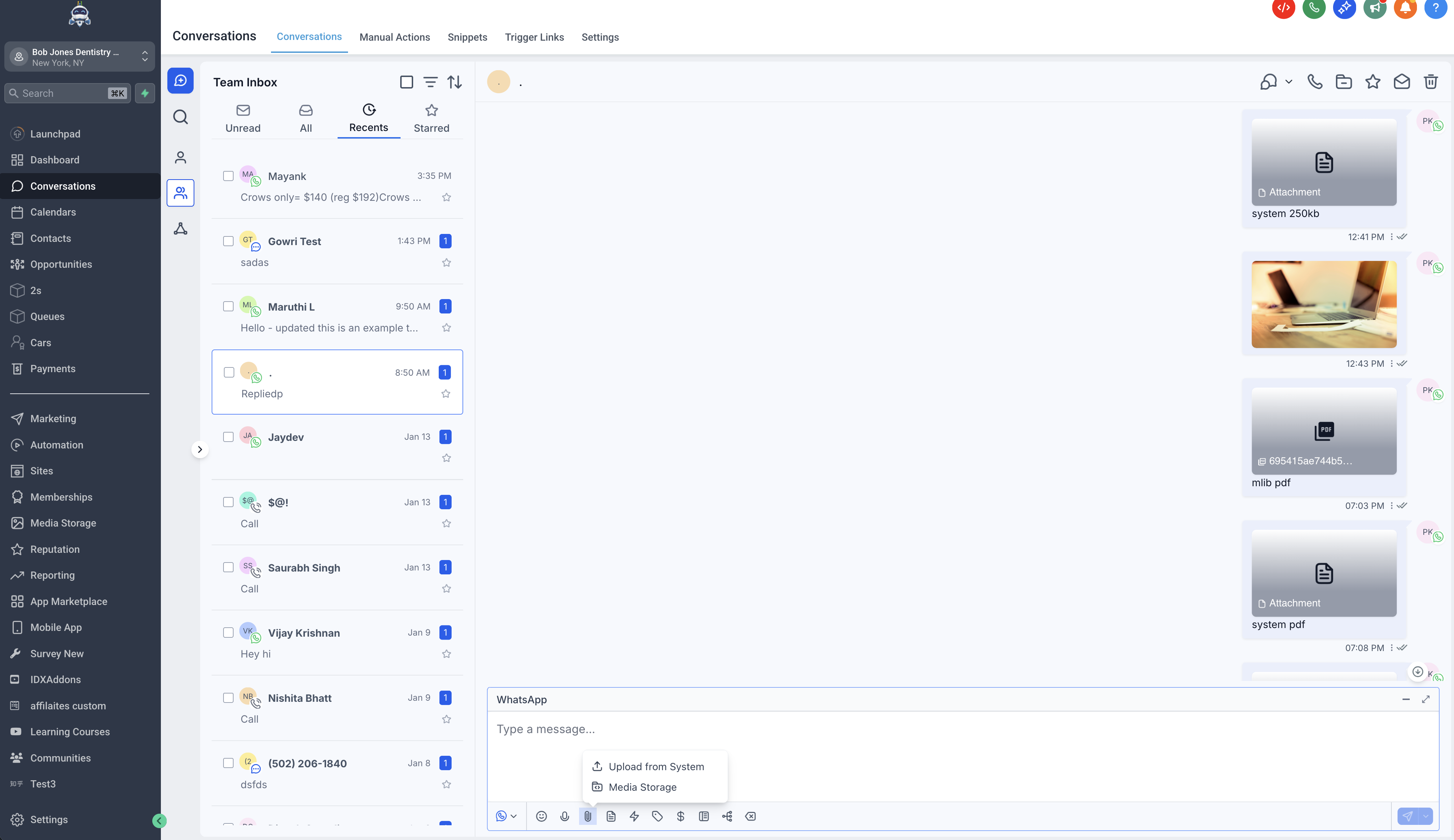 Media Storage option in the composer