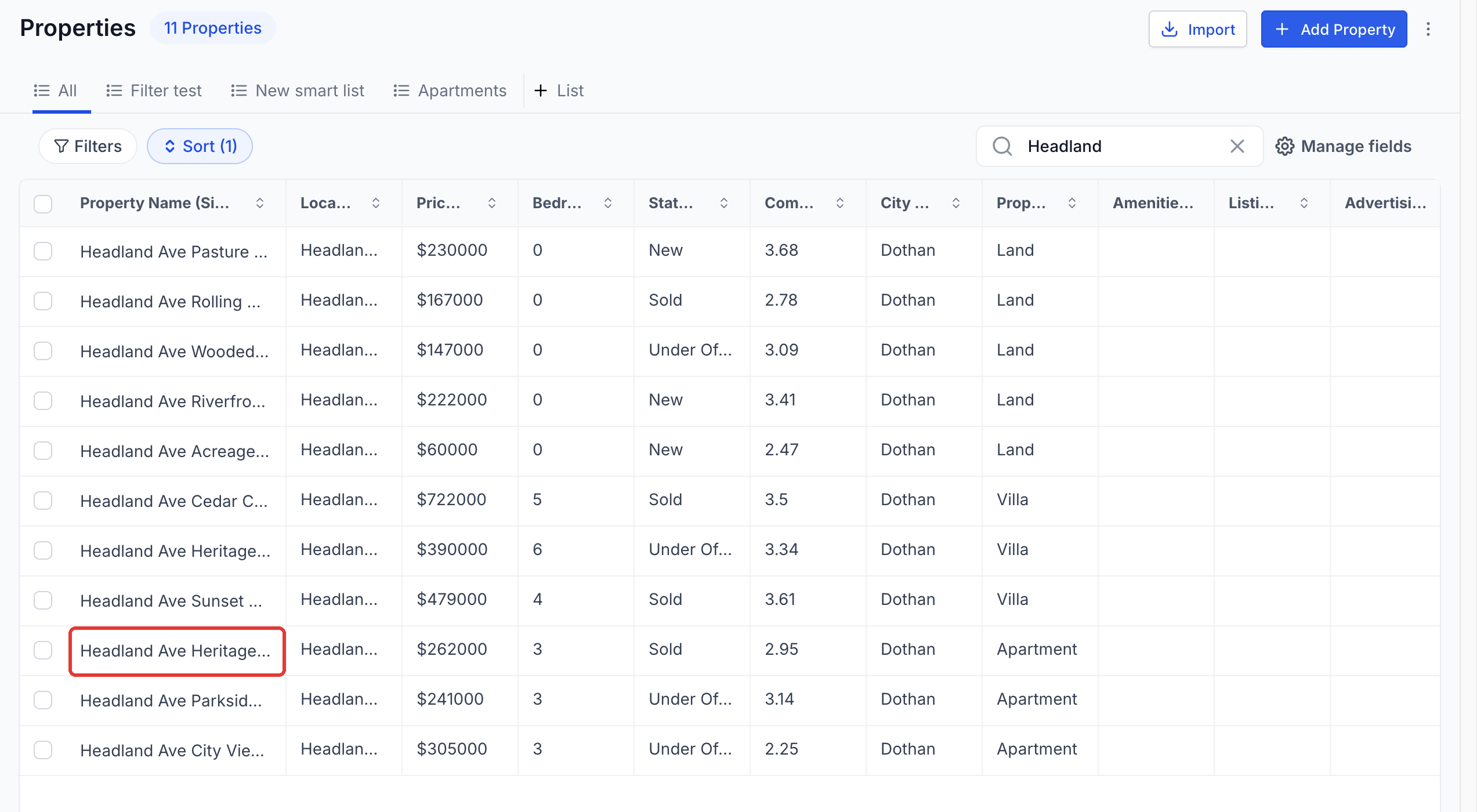 Step 1: Open a Custom Object, such as Properties, and click a record.