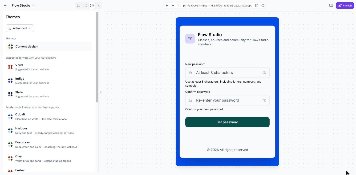 Theme customizer