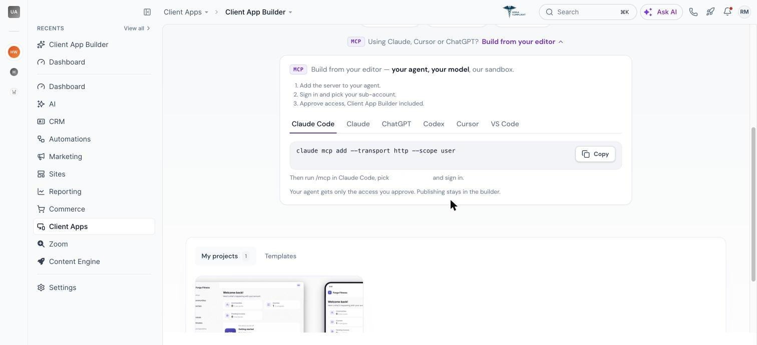 Build from your editor (MCP)