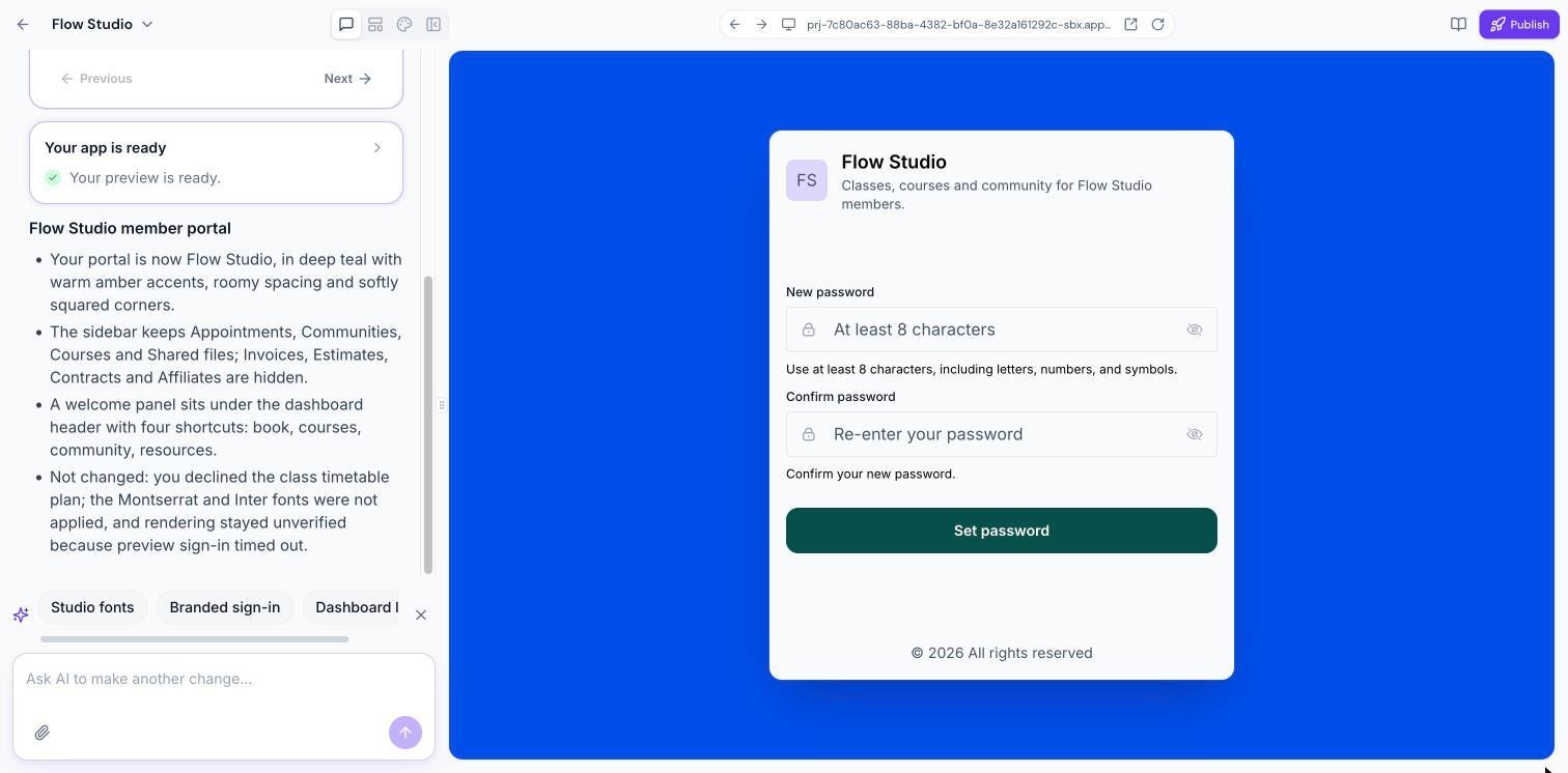 Web app preview