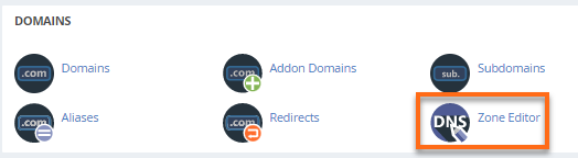cPanel Zone Editor location