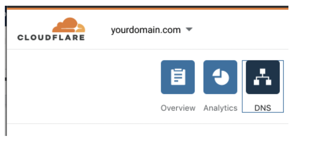 DNS Records section in Cloudflare