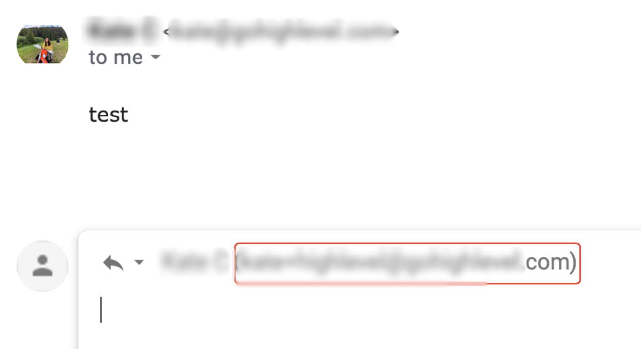 Example without reply tracking