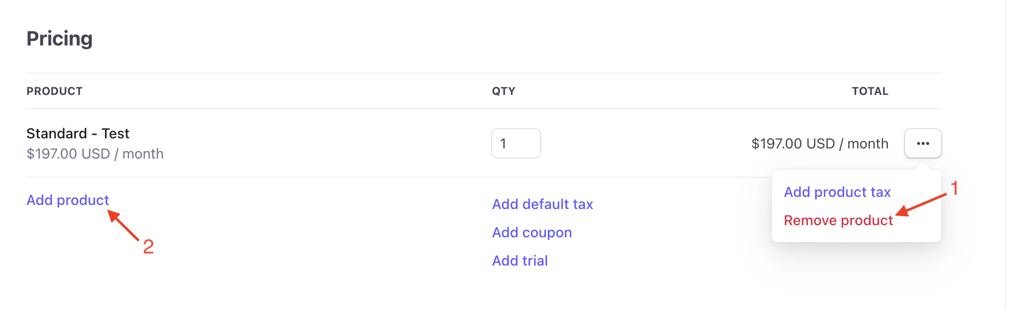 Stripe subscription price selection