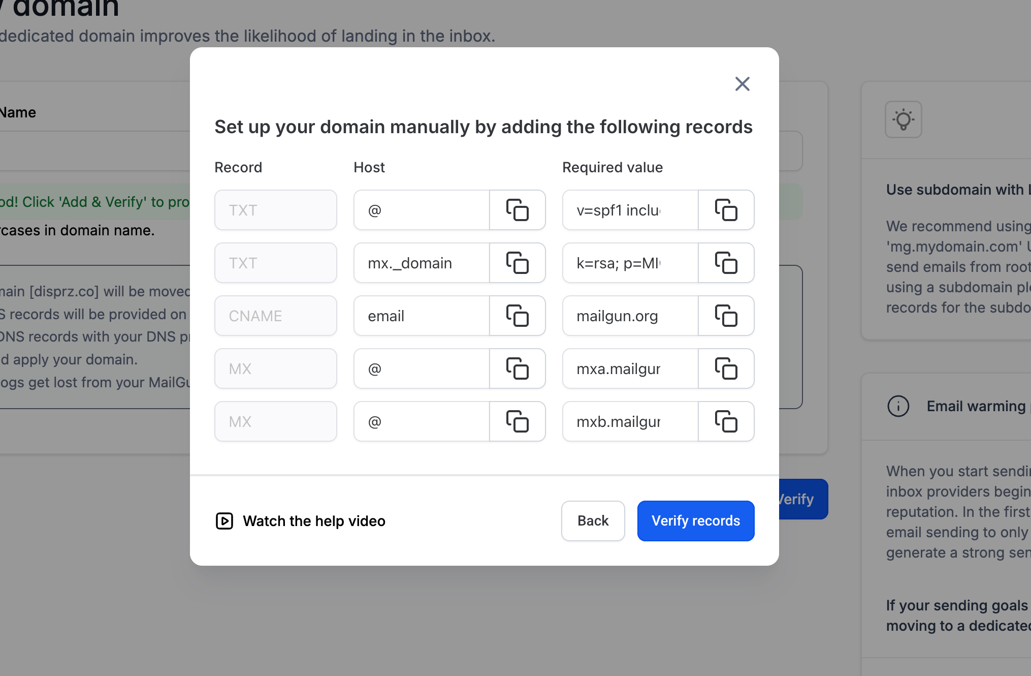 Add TXT to DNS