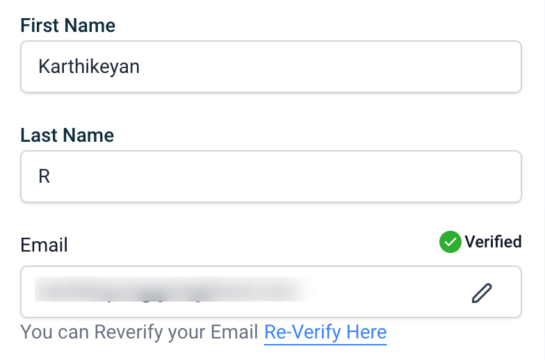 Verified status indicator