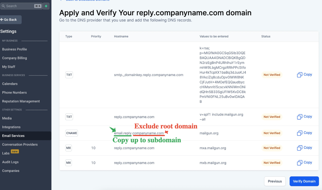 CNAME host field in GoDaddy